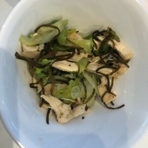 鶏ささみとキャベツの塩昆布サラダ